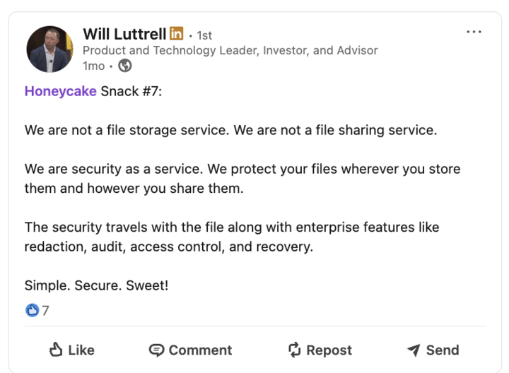 Honeycake Snack #7 - Security as a service