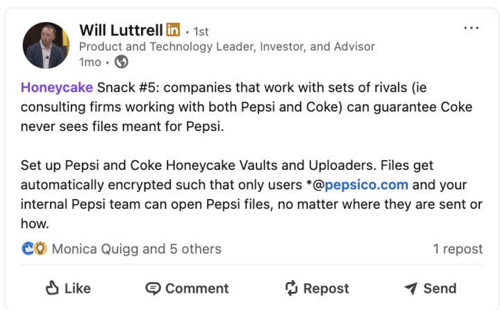 Honeycake Snack #5 - Rival company file separation