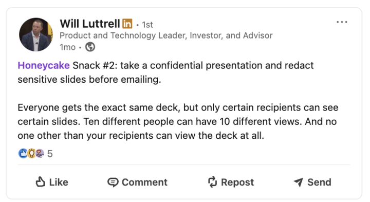 Honeycake Snack #2 - Redact sensitive slides in presentations